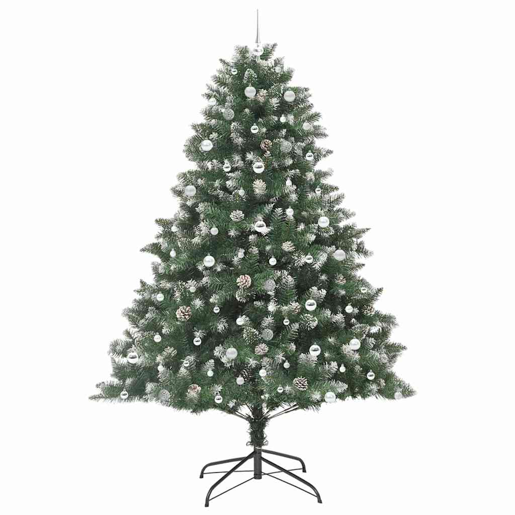 Kunstigt juletræ med stativ Grøn 240 cm PVC og plastik og stål
