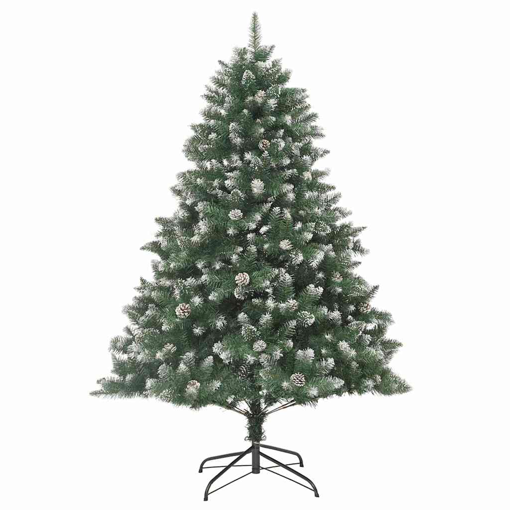 Kunstigt juletræ med stativ Grøn 240 cm PVC og plastik og stål