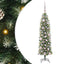 Kunstigt slankt juletræ med 150 LED'er Grøn og Hvid 120 cm