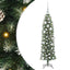 Kunstigt slankt juletræ med 150 LED'er Grøn og Hvid 120 cm