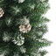 Kunstigt slankt juletræ med 150 LED'er Grøn og Hvid 120 cm