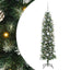 Kunstigt slankt juletræ med 150 LED'er Grøn og Hvid 150 cm