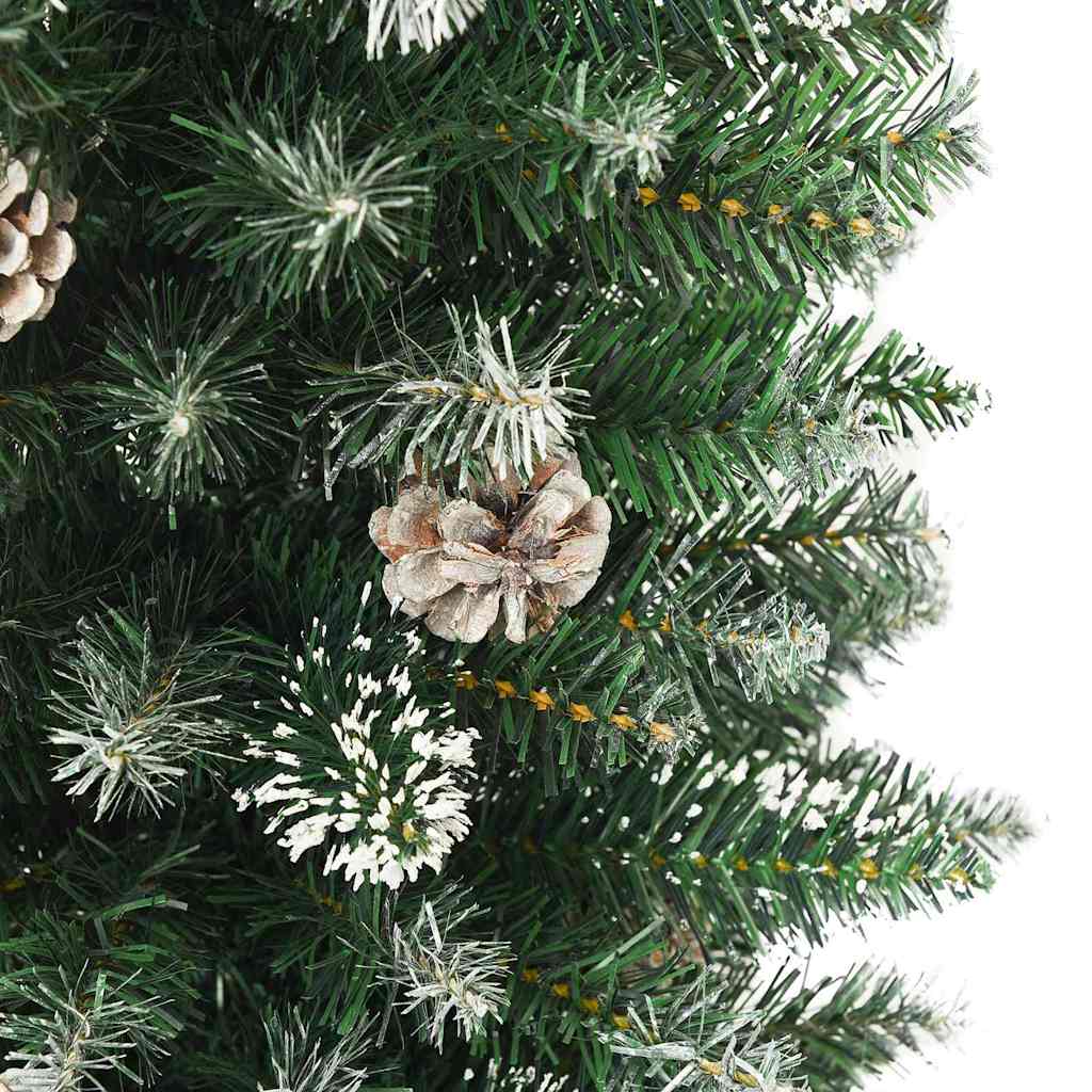 Kunstigt slankt juletræ med 150 LED'er Grøn og Hvid 150 cm