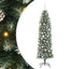 Kunstigt slankt juletræ med 300 LED'er Grøn og Hvid 180 cm