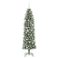 Kunstigt slankt juletræ med 300 LED'er Grøn og Hvid 180 cm