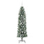 Kunstigt slankt juletræ med 300 LED'er Grøn og Hvid 180 cm
