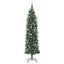 Kunstigt slankt juletræ med 300 LED'er Grøn og Hvid 210 cm