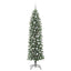 Kunstigt slankt juletræ med 300 LED'er Grøn og Hvid 210 cm