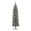 Kunstigt slankt juletræ med 300 LED'er Grøn og Hvid 210 cm