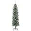 Kunstigt slankt juletræ med 300 LED'er Grøn og Hvid 240 cm