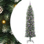 Kunstigt slankt juletræ med 300 LED'er Grøn og Hvid 240 cm
