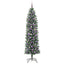 Kunstigt slankt juletræ med 300 LED'er Grøn og Hvid 240 cm