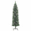 Kunstigt slankt juletræ med 300 LED'er Grøn og Hvid 240 cm