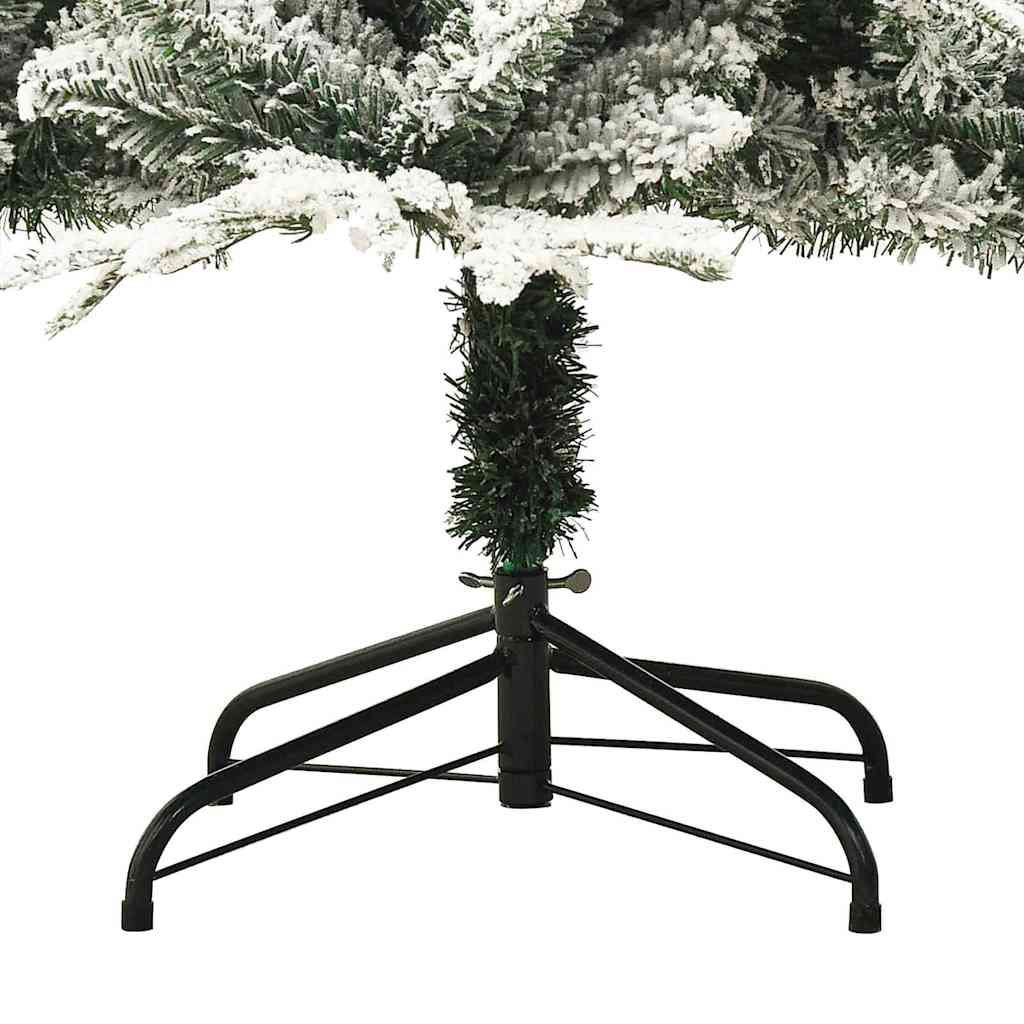Kunstigt forudbelyst juletræ med stativ Grøn 180 cm PVC og PE