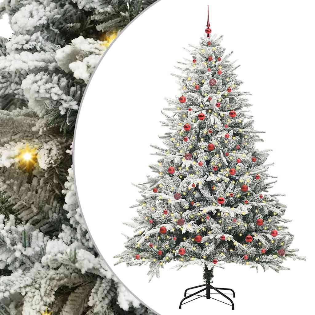 Kunstigt præ-dekoreret juletræ med kuglesæt Grøn 240 cm