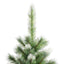 Kunstigt Hængslet Juletræ med Flocked Sne Grøn og hvid 210 cm