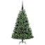 Kunstigt Hinged Juletræ med 150 LED'er Grøn 120 cm PVC og metal