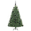 Kunstigt Hinged Juletræ med 150 LED'er Grøn 150 cm PVC og metal