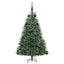 Kunstigt Hinged Juletræ med 150 LED'er Grøn 150 cm PVC og metal