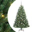 Kunstigt Hinged Juletræ med 150 LED'er Grøn 150 cm PVC og metal