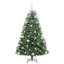Kunstigt Hinged Juletræ med 150 LED'er Grøn 150 cm PVC og metal