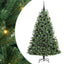 Kunstigt Hinged Juletræ med 300 LED'er Grøn 180 cm PVC og metal