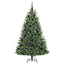 Kunstigt Hinged Juletræ med 300 LED'er Grøn 180 cm PVC og metal