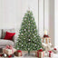 Kunstigt Hinged Juletræ med 300 LED'er Grøn 180 cm PVC og metal