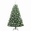 Kunstigt Hinged Juletræ med 300 LED'er Grøn 180 cm PVC og metal