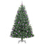 Kunstigt Hinged Juletræ med 300 LED'er Grøn 180 cm PVC og metal