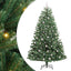 Kunstigt Hinged Juletræ med 300 LED'er Grøn 210 cm PVC og metal