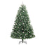 Kunstigt Hinged Juletræ med 300 LED'er Grøn 210 cm PVC og metal
