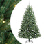 Kunstigt Hinged Juletræ med 300 LED'er Grøn 210 cm PVC og metal