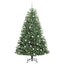 Kunstigt Hinged Juletræ med 300 LED'er Grøn 210 cm PVC og metal