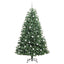 Kunstigt Hinged Juletræ med 300 LED'er Grøn 210 cm PVC og metal