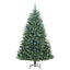 Kunstigt Hinged Juletræ med 300 LED'er Grøn 210 cm PVC og metal