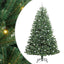 Kunstigt Hinged Juletræ med 300 LED'er Grøn 240 cm PVC og metal