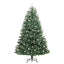 Kunstigt Hinged Juletræ med 300 LED'er Grøn 240 cm PVC og metal