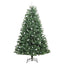 Kunstigt Hinged Juletræ med 300 LED'er Grøn 240 cm PVC og metal
