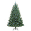 Kunstigt Hinged Juletræ med 300 LED'er Grøn 240 cm PVC og metal