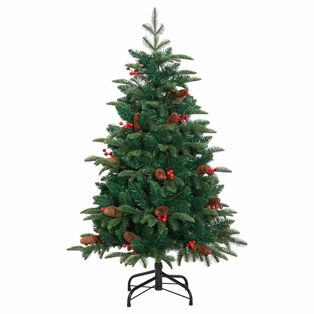 Kunstigt juletræ med stativ Grøn 150 cm PVC og metal og plast