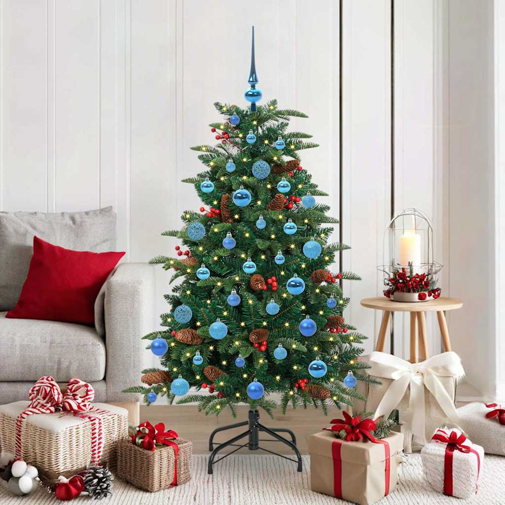 Kunstigt juletræ med stativ Grøn 150 cm PVC og metal og plast
