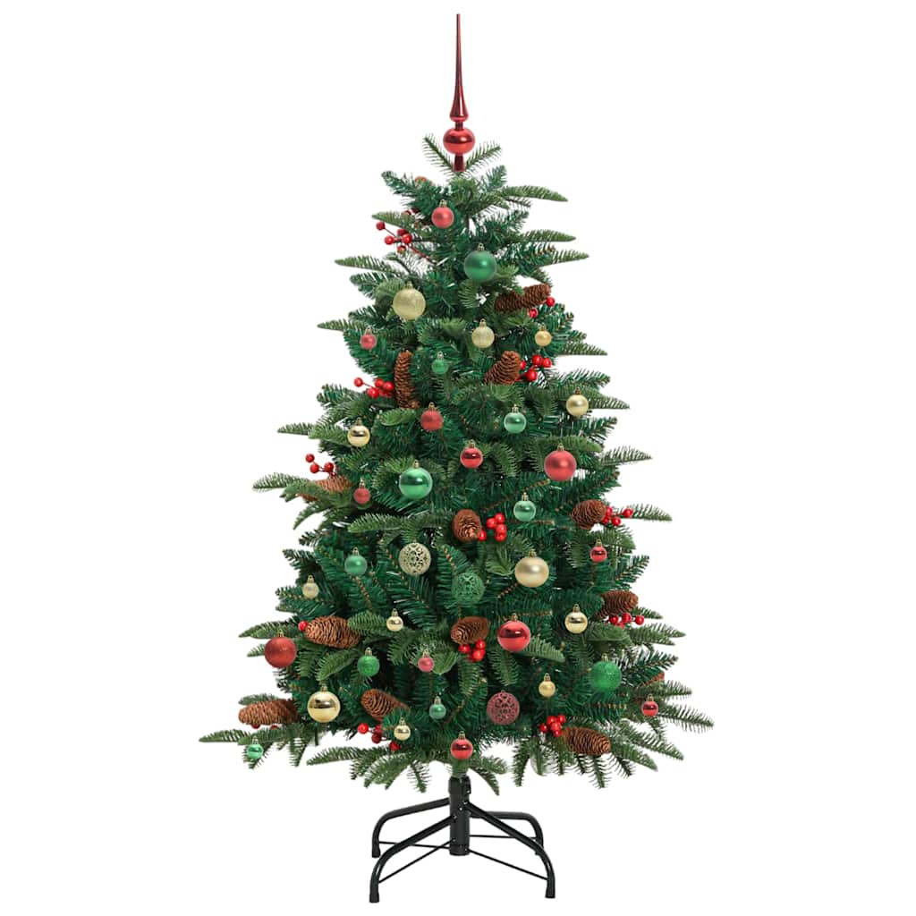 Kunstigt juletræ med stativ Grøn 150 cm PVC og metal og plast