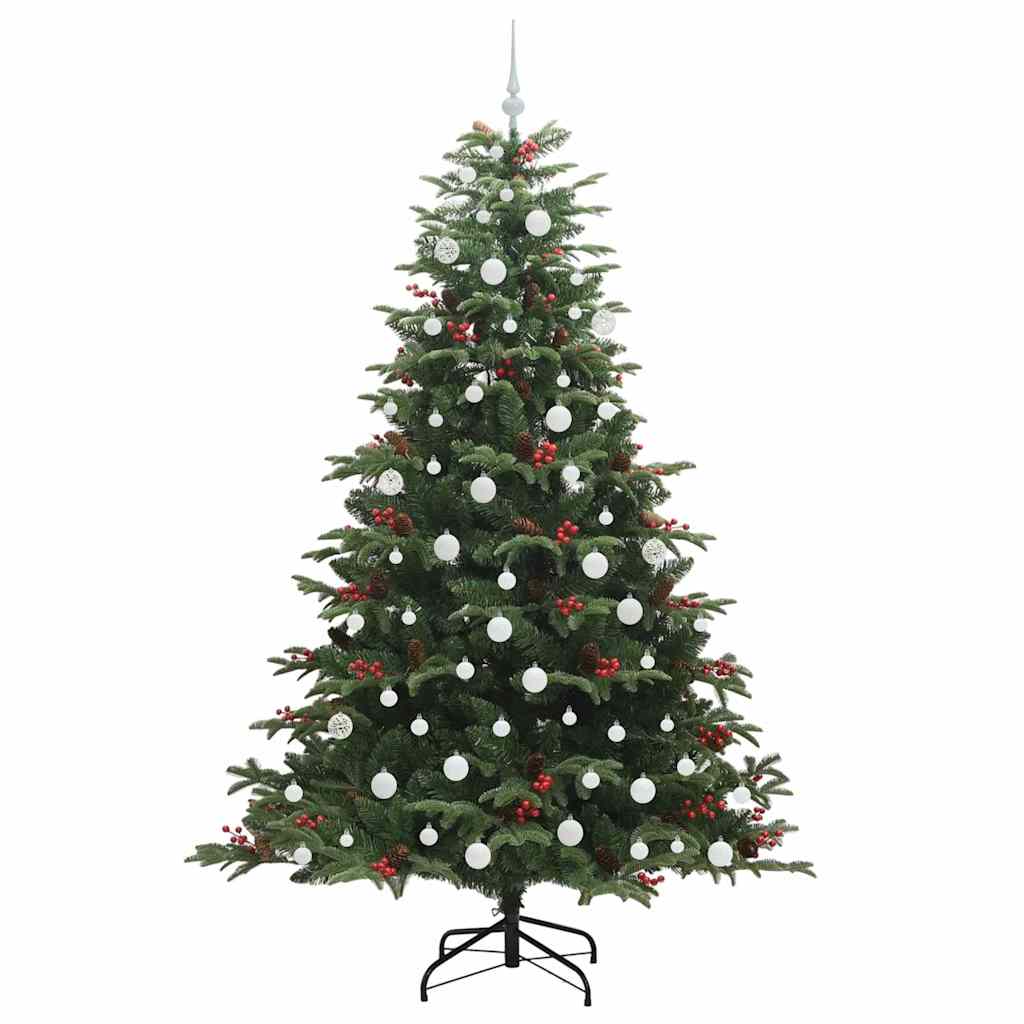 Kunstigt juletræ med stativ Grøn 210 cm PVC og metal og plast