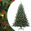 Kunstigt juletræ med stativ Grøn 210 cm PVC og metal og plast