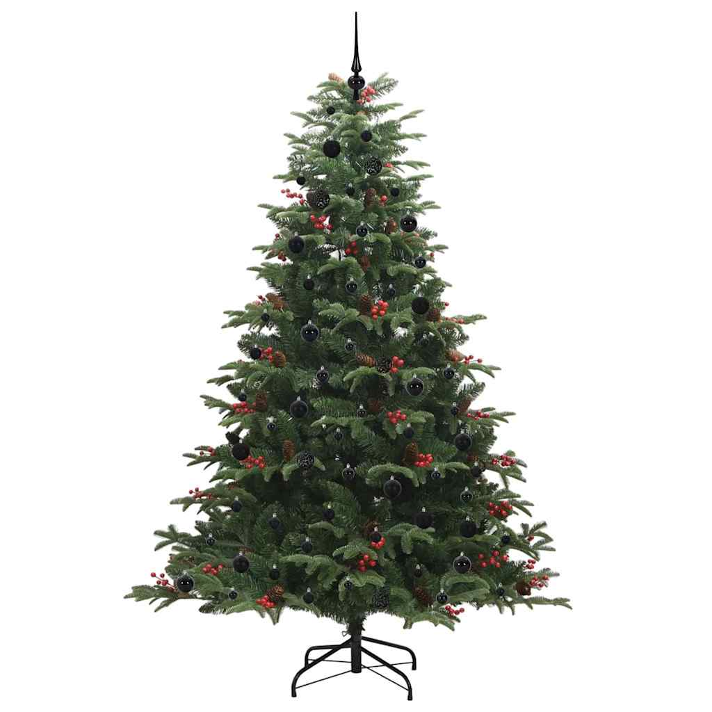 Kunstigt juletræ med stativ Grøn 240 cm PVC og metal og plast