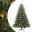Kunstigt juletræ med stativ Grøn 240 cm PVC og metal og plast
