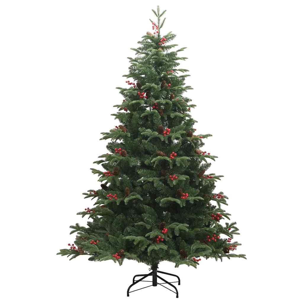 Kunstigt juletræ med stativ Grøn 240 cm PVC og metal og plast