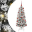 Kunstigt Hinged Juletræ med 150 LED'er Grøn og Hvid 120 cm
