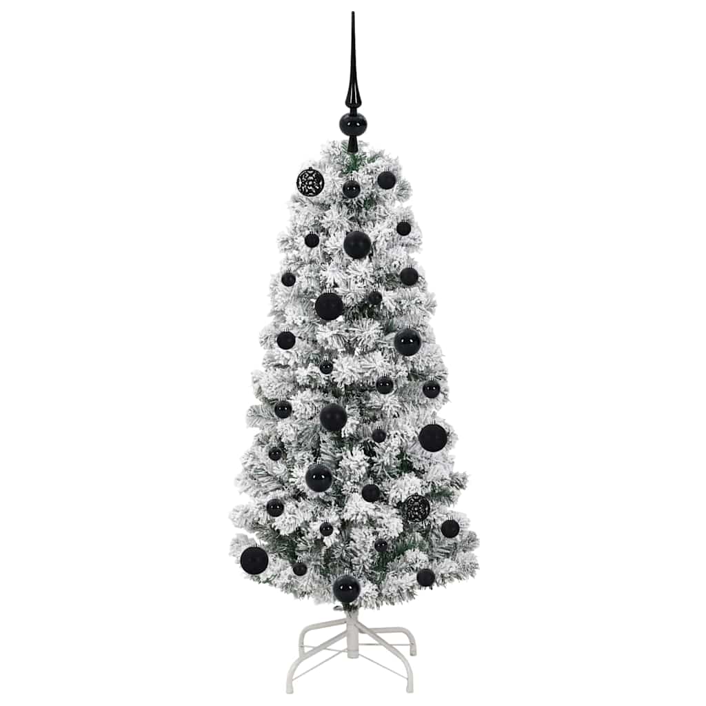 Kunstigt Hinged Juletræ med 150 LED'er Grøn og Hvid 120 cm